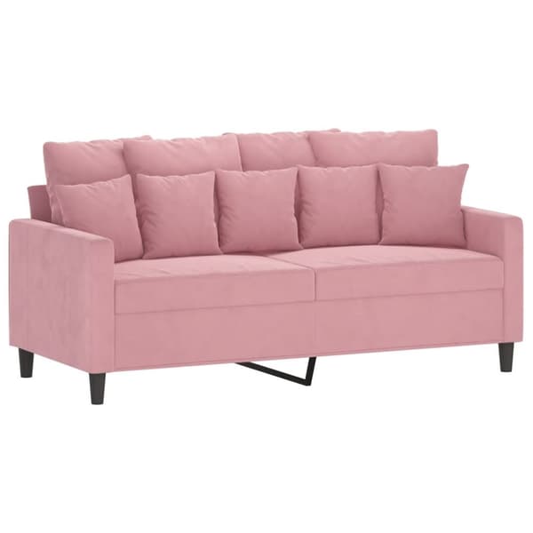 Soffa 2-sits rosa 140 cm sammet
