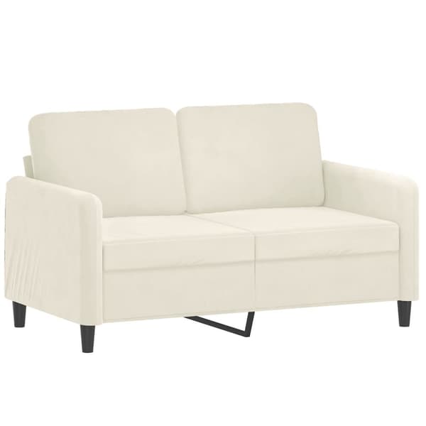 2-sitssoffa gräddvit 120 cm sammet