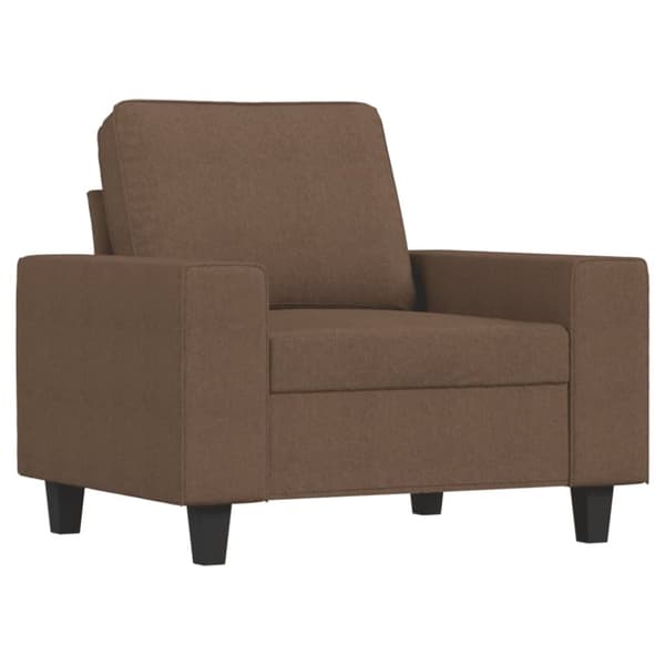 Fåtölj brun 60 cm tyg