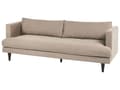 Miniatyrbilde 4 av 11: Sofa Lysebrun Stoff 3-seters Polstret Ryggputer Mørk treben Stue Moderne stil