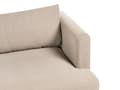 Miniatyrbilde 7 av 11: Sofa Lysebrun Stoff 3-seters Polstret Ryggputer Mørk treben Stue Moderne stil