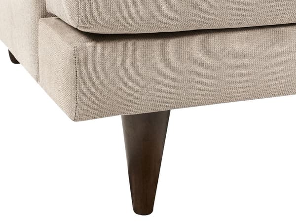 Sofa Lysebrun Stoff 3-seters Polstret Ryggputer Mørk treben Stue Moderne stil