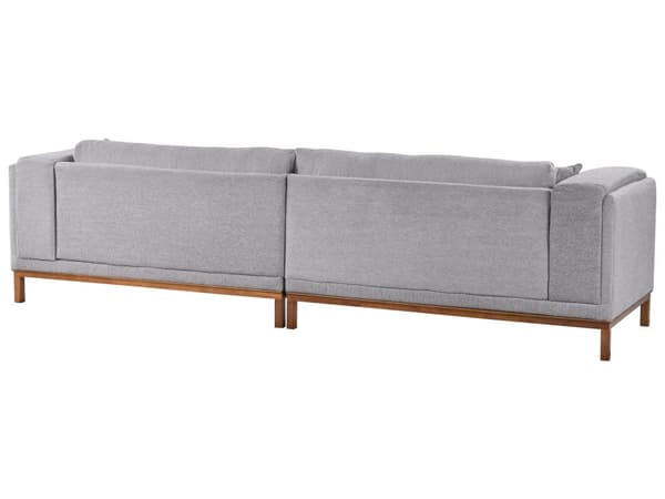 4-personers sofa grå polstret polyester træben tykt polstret moderne stil til stuen