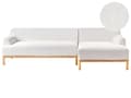 Miniatyrbillede 1 af 10: Hjørnesofa med Chaiselong Off White Boucle 3 Personers Sofa L Formet Sofa Dyb Blød Stofsofa Design Venstrevendt
