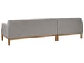 Miniatyrbillede 5 af 9: Hjørnesofa med Chaiselong Grå Polyester 3 Personers Sofa L Formet Sofa Dyb Blød Stofsofa Design Højrevendt