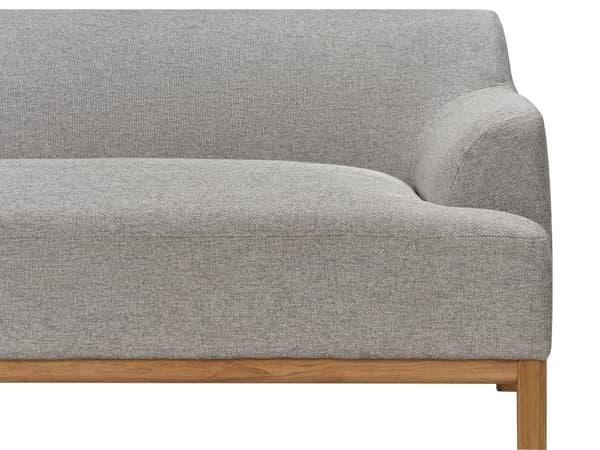 Hjørnesofa med Chaiselong Grå Polyester 3 Personers Sofa L Formet Sofa Dyb Blød Stofsofa Design Højrevendt