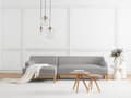 Miniatyrbillede 2 af 9: Hjørnesofa med Chaiselong Grå Polyester 3 Personers Sofa L Formet Sofa Dyb Blød Stofsofa Design Højrevendt