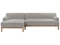 Miniatyrbillede 1 af 9: Hjørnesofa med Chaiselong Grå Polyester 3 Personers Sofa L Formet Sofa Dyb Blød Stofsofa Design Højrevendt