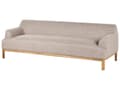 Miniatyrbillede 4 af 9: Sofa Lysebrun Polyester 3 Personers Tyk Polstret Dyb Blød Stofsofa til Stuen Moderne Inspiration Stue Møbel Klassisk