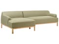 Miniatyrbillede 4 af 9: Hjørnesofa med Chaiselong Grøn Polyester 3 Personers Sofa L Formet Sofa Dyb Blød Stofsofa Design Højrevendt