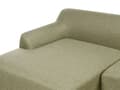 Miniatyrbillede 6 af 9: Hjørnesofa med Chaiselong Grøn Polyester 3 Personers Sofa L Formet Sofa Dyb Blød Stofsofa Design Højrevendt
