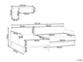 Miniatyrbillede 3 af 9: Hjørnesofa med Chaiselong Sort Polyester 3 Personers Sofa L Formet Sofa Dyb Blød Stofsofa Design Højrevendt