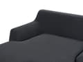 Miniatyrbillede 6 af 9: Hjørnesofa med Chaiselong Sort Polyester 3 Personers Sofa L Formet Sofa Dyb Blød Stofsofa Design Højrevendt