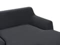Miniatyrbillede 6 af 9: Hjørnesofa med Chaiselong Sort Polyester 3 Personers Sofa L Formet Sofa Dyb Blød Stofsofa Design Højrevendt