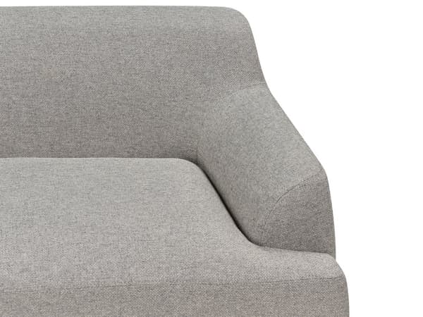 Sofa Grå Polyester 3 Personers Tyk Polstret Dyb Blød Stofsofa til Stuen Moderne Inspiration Stue Møbel Klassisk