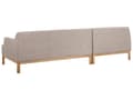 Miniatyrbillede 5 af 9: Hjørnesofa med Chaiselong Lysebrun Polyester 3 Personers Sofa L Formet Sofa Dyb Blød Stofsofa Design Højrevendt