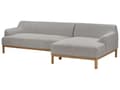 Miniatyrbillede 4 af 9: Hjørnesofa med Chaiselong Grå Polyester 3 Personers Sofa L Formet Sofa Dyb Blød Stofsofa Design Venstrevendt