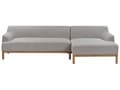 Miniatyrbillede 1 af 9: Hjørnesofa med Chaiselong Grå Polyester 3 Personers Sofa L Formet Sofa Dyb Blød Stofsofa Design Venstrevendt