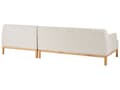 Miniatyrbild 5 av 9: Soffa Vänster Ljusbeige Polyester Tyg Träben Vardagsrum Stilfull Elegant