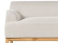 Miniatyrbild 7 av 9: Soffa Vänster Ljusbeige Polyester Tyg Träben Vardagsrum Stilfull Elegant