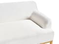 Miniatyrbild 7 av 10: Soffa 3-sits Off-White Bouclétyg Träben Vardagsrum Stilfull Elegant