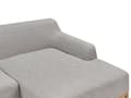 Miniatyrbild 6 av 9: Soffa Vänster Grå Polyester Tyg Träben Vardagsrum Stilfull Elegant