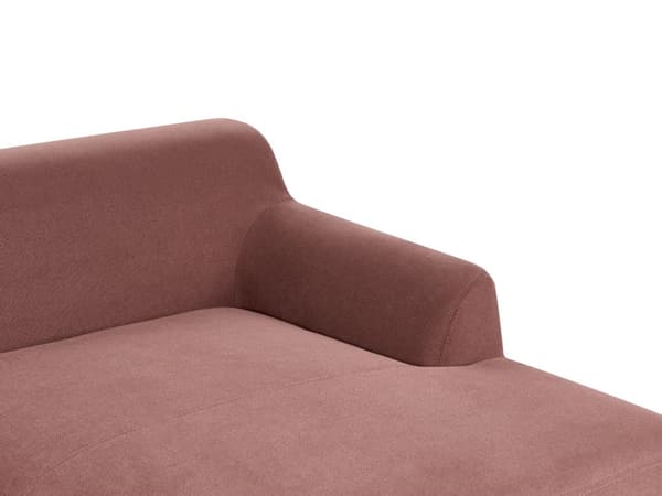 Soffa Vänster Vinröd Polyester Tyg Träben Vardagsrum Stilfull Elegant