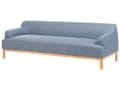 Miniatyrbild 4 av 9: Soffa 3-sits Blå Polyester Tyg Träben Vardagsrum Stilfull Elegant
