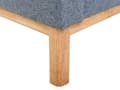 Miniatyrbild 8 av 9: Soffa 3-sits Blå Polyester Tyg Träben Vardagsrum Stilfull Elegant