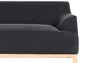 Miniatyrbild 7 av 9: Soffa Höger Svart Polyester Tyg Träben Vardagsrum Stilfull Elegant