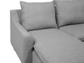 Miniatyrbillede 7 af 11: Hjørnesofa med Chaiselong Lysegrå Polyester 3 Personers Sofa L Formet Sofa Dyb Blød Stofsofa Design Højrevendt