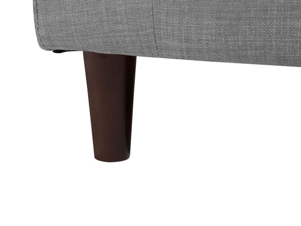 Hjørnesofa med Chaiselong Lysegrå Polyester 3 Personers Sofa L Formet Sofa Dyb Blød Stofsofa Design Højrevendt