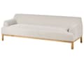 Miniatyrbillede 4 af 9: Sofa Lys Beige Polyester 3 Personers Tyk Polstret Dyb Blød Stofsofa til Stuen Moderne Inspiration Stue Møbel Klassisk
