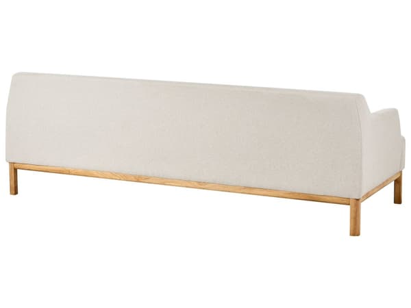 Sofa Lys Beige Polyester 3 Personers Tyk Polstret Dyb Blød Stofsofa til Stuen Moderne Inspiration Stue Møbel Klassisk