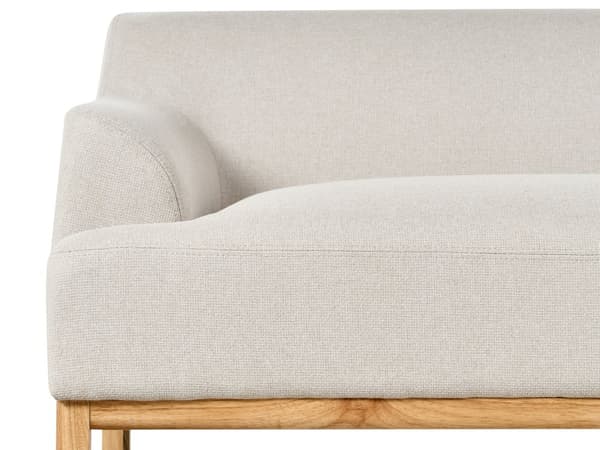 Sofa Lys Beige Polyester 3 Personers Tyk Polstret Dyb Blød Stofsofa til Stuen Moderne Inspiration Stue Møbel Klassisk