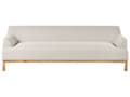Miniatyrbillede 1 af 9: Sofa Lys Beige Polyester 3 Personers Tyk Polstret Dyb Blød Stofsofa til Stuen Moderne Inspiration Stue Møbel Klassisk