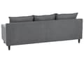 Miniatyrbillede 5 af 10: Hjørnesofa med Chaiselong Mørkegrå Polyester 3 Personers Sofa L Formet Sofa Dyb Blød Stofsofa Design Højrevendt