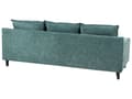 Miniatyrbilde 5 av 11: Hjørnesofa Blågrønn Fløyel 3-seter L-form Treben Ryggputer Sjeselong Høyrevendt Klassisk og moderne design Sofa Stue
