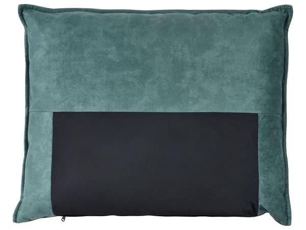 Hjørnesofa Blågrønn Fløyel 3-seter L-form Treben Ryggputer Sjeselong Høyrevendt Klassisk og moderne design Sofa Stue
