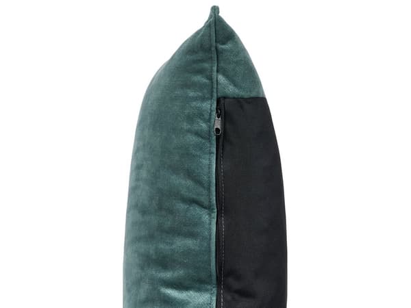 Hjørnesofa Blågrønn Fløyel 3-seter L-form Treben Ryggputer Sjeselong Høyrevendt Klassisk og moderne design Sofa Stue
