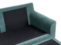 Miniatyrbilde 9 av 11: Hjørnesofa Blågrønn Fløyel 3-seter L-form Treben Ryggputer Sjeselong Høyrevendt Klassisk og moderne design Sofa Stue