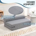 Miniatyrbild 5 av 10: Rootz Golvsoffa - Cabriolet futon - Platssparande bäddsoffa - 2-sits bäddsoffa - Gästsäng - Tjock stoppning - Lätt att rengöra - Kompakt - 138 cm x 80