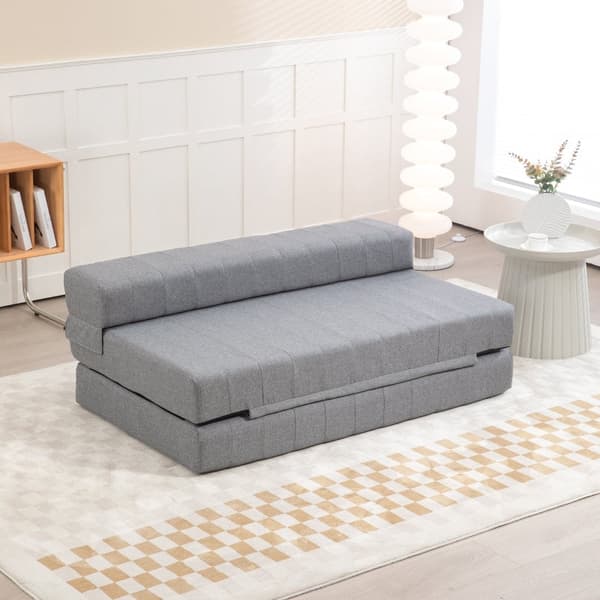 Rootz Golvsoffa - Cabriolet futon - Platssparande bäddsoffa - 2-sits bäddsoffa - Gästsäng - Tjock stoppning - Lätt att rengöra - Kompakt - 138 cm x 80
