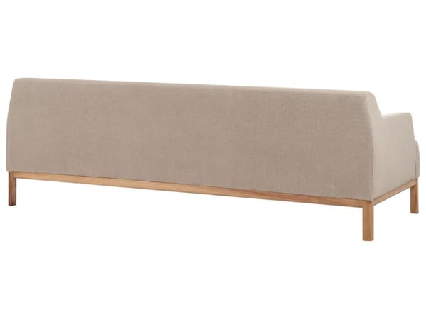 Sofa Beige Polyesterstoff 3-seter Ben i tre Vannavvisende stoff Moderne og tradisjonell stil Stue