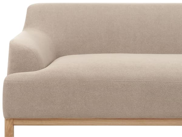 Sofa Beige Polyesterstoff 3-seter Ben i tre Vannavvisende stoff Moderne og tradisjonell stil Stue