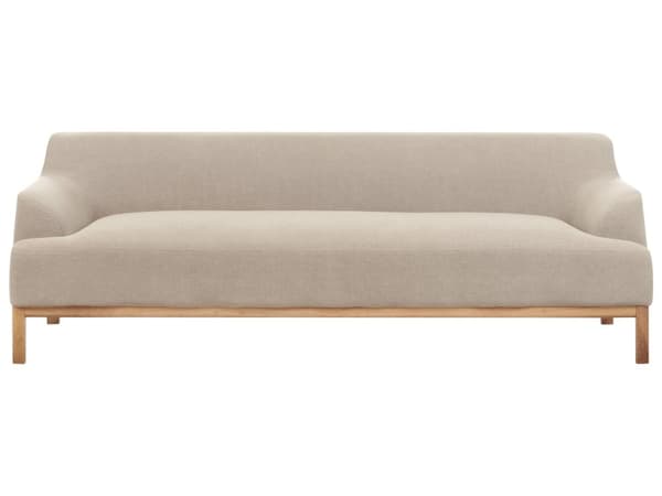 Sofa Beige Polyesterstoff 3-seter Ben i tre Vannavvisende stoff Moderne og tradisjonell stil Stue