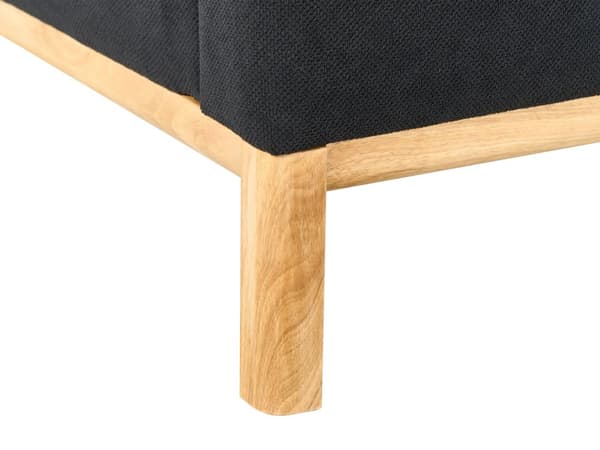Sofa Svart Polyesterstoff 3-seter Ben i tre Vannavvisende stoff Moderne og tradisjonell stil Stue