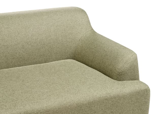 Sofa Grønn Polyesterstoff 3-seter Ben i tre Vannavvisende stoff Moderne og tradisjonell stil Stue