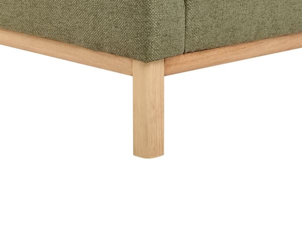 Sofa Grønn Polyesterstoff 3-seter Ben i tre Vannavvisende stoff Moderne og tradisjonell stil Stue