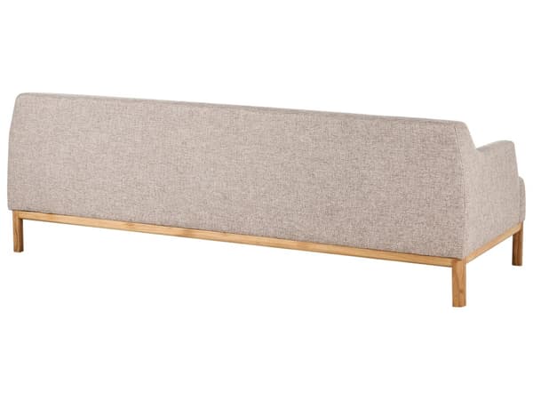 Sofa Lys Brun Polyesterstoff 3-seter Ben i tre Vannavvisende stoff Moderne og tradisjonell stil Stue